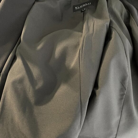 Eloquii Blazer Jacket Black Cotton Blend One Butto - Picture 8 of 8